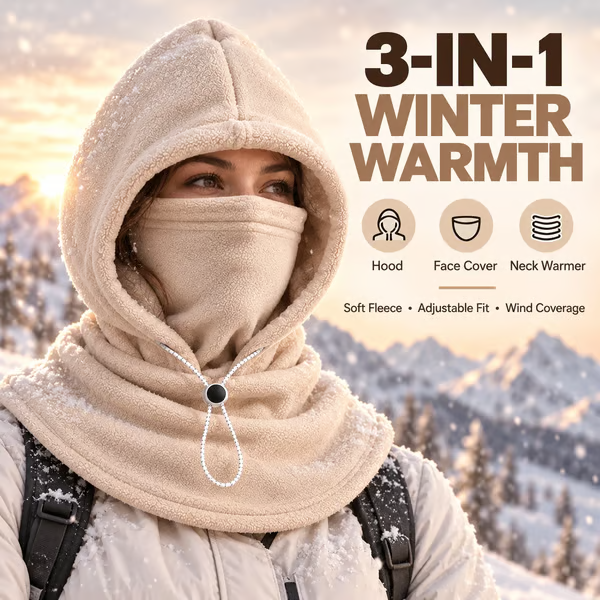 ⏳LAST DAY SALE - 50% OFF!! 3-in-1 Winter Fleece Balaclava 🧣❄️