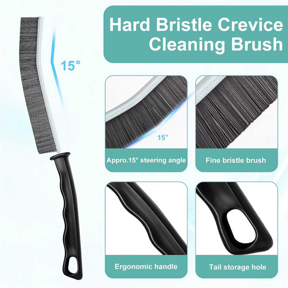 Hard Bristle Crevice Cleaning Brush – Multipurpose Gap Cleaning Tool for Kitchen, Bathroom & Home Corners