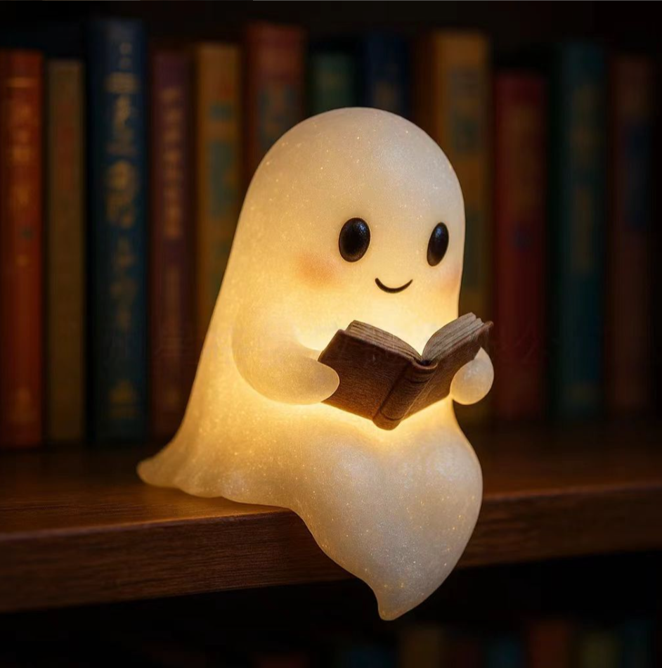 Cute Ghost Book Lamp Halloween Night Light