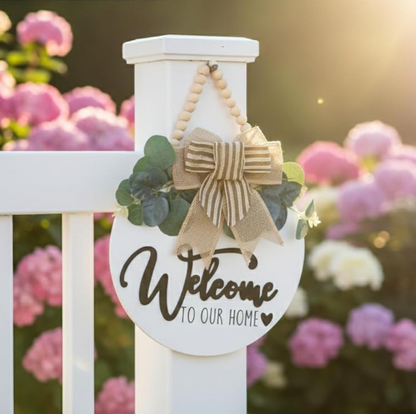 3D Farmhouse Welcome Sign for Front Door