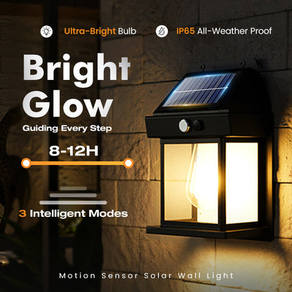 💡🎉 50% OFF! Solar Motion Sensor Wall Light｜Weatherproof Garden Path Light 🌟