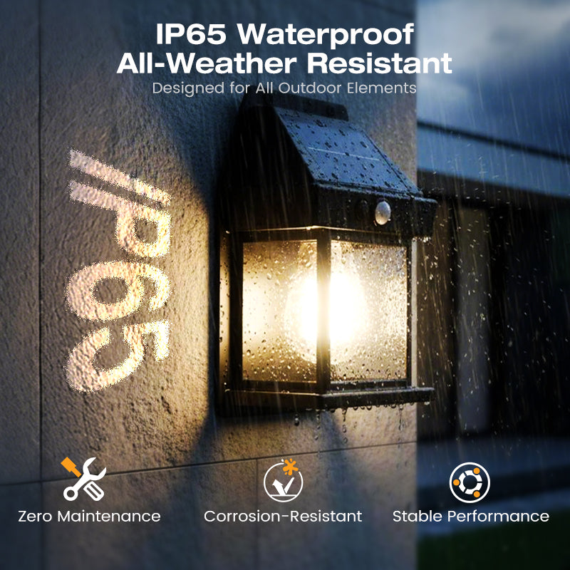 💡🎉 50% OFF! Solar Motion Sensor Wall Light｜Weatherproof Garden Path Light 🌟