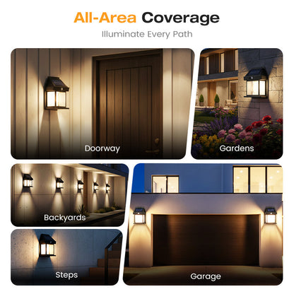 💡🎉 50% OFF! Solar Motion Sensor Wall Light｜Weatherproof Garden Path Light 🌟