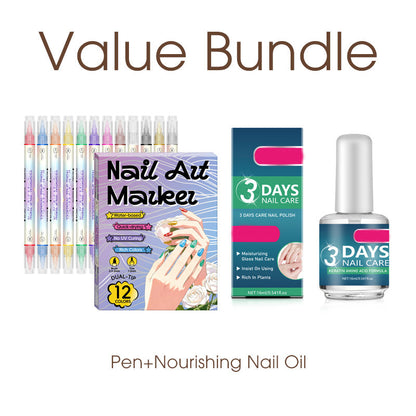 💅🖌️24‑Colors Dual‑Ended Nail Art Pens‑DIY Manicure Drawing Set